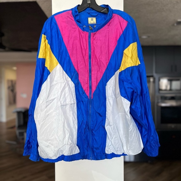 bill blass Other - Bill Blass Blue and Pink Windbreaker Jacket